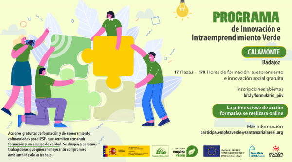 Imagen: Calamonte acogerá el “Programa de Innovación e Intraemprendimiento Verde”, para personas trabajad...