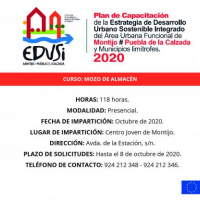 Va a comenzar un curso de mozo de almacén en Montijo promovido por el plan de capacitación para el empleo de la EDUSI