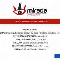 La Diputación de Badajoz, a través del Proyecto MIRADA, va a iniciar dos nuevas acciones formativas en Almendralejo y La Coronada