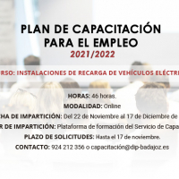 Diputación de Badajoz lanza una acción formativa para la instalación de puntos de recarga de vehículos eléctricos