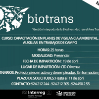 La Diputación de Badajoz impulsa dos nuevas acciones formativas en Vigilancia Ambiental