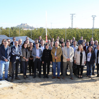 El presidente de la Diputación presenta el proyecto de instalación de paneles fotovoltaicos para autoconsumo en los centros del ciclo integral del agua