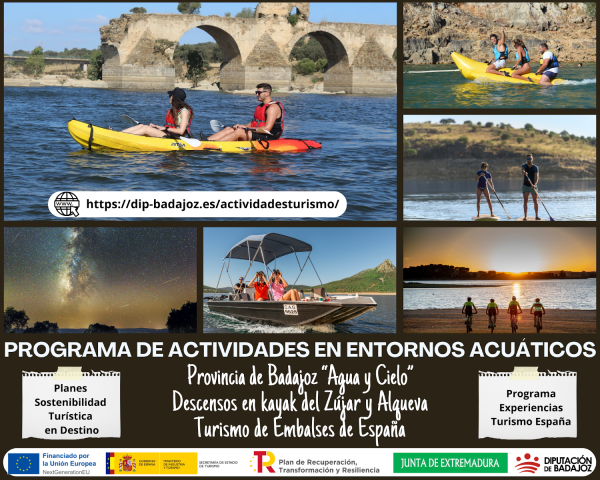 Imagen: La Diputación dinamizará el verano con el Programa de Turismo Acuático 2025 ´Provincia de Badajoz...