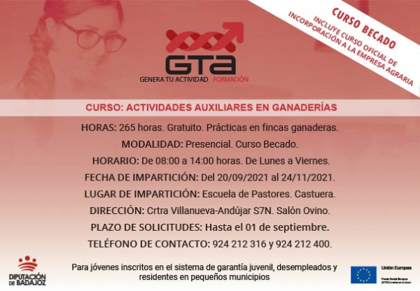 Imagen: La Serena acogerá una acción formativa de ‘’Actividades auxiliares en ganaderías’’