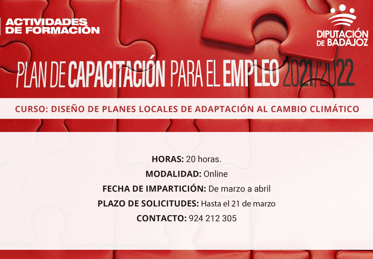 La Diputación va a impulsar dos nuevas acciones formativas formativas online