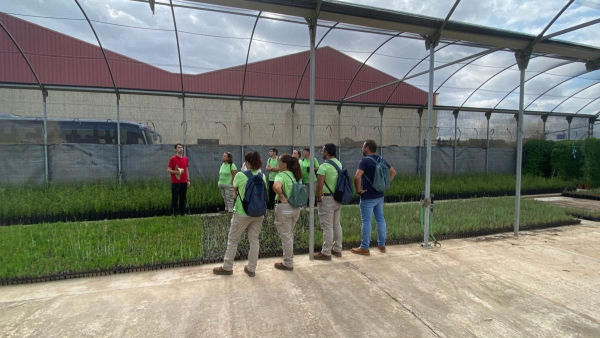 Imagen: El programa Colaborativo Rural Puebla Emple@verde de Puebla de Sancho Pérez visita las instalaciones...