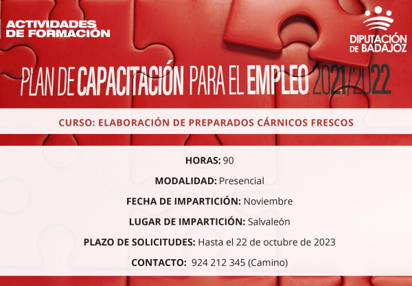Imagen: Salvaleón acogerá un acción formativa sobre  ‘‘Elaboración de Productos Cárnicos Frescos” en Salvale...