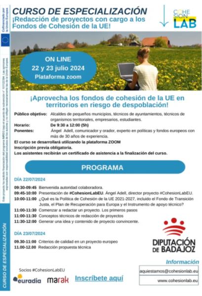 Imagen: Diputación de Badajoz colabora en el `Curso de especialización para redactar proyectos con Fondos Eu...