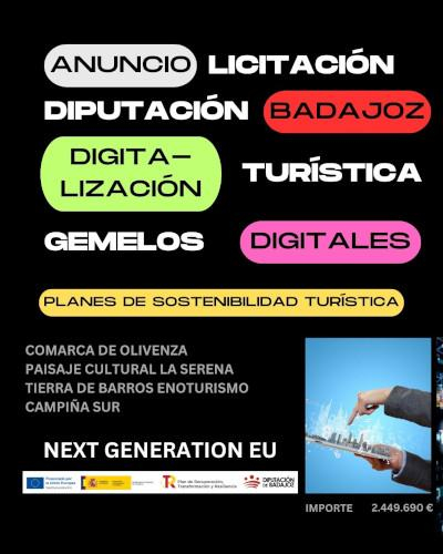 Imagen: La Diputación de Badajoz licita gemelos digitales para uso turístico y actuaciones de digitalización...