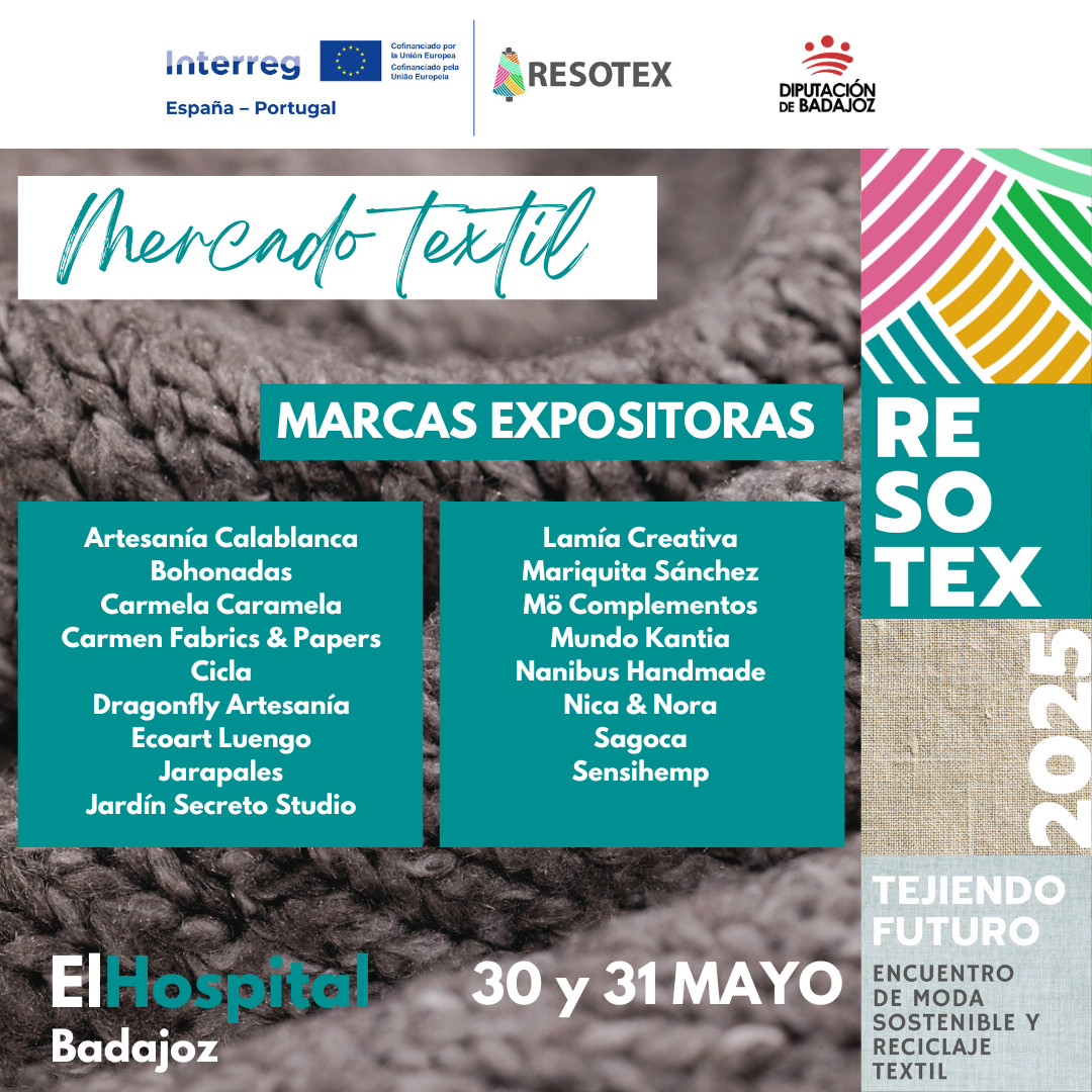 Badajoz acoge el encuentro 'Tejiendo Futuro': la moda sostenible y el reciclaje textil serán los protagonistas el 30 y 31 de mayo