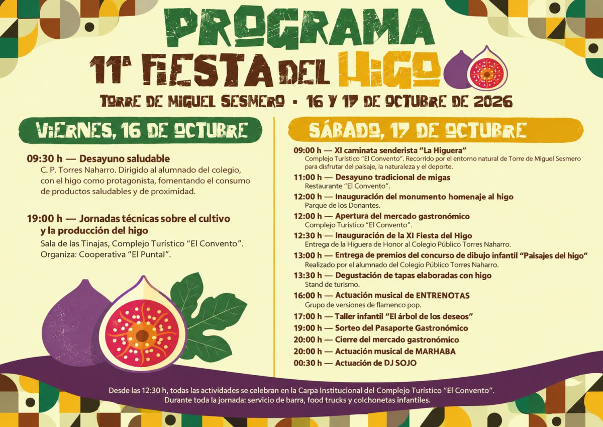 Torre de Miguel Sesmero consolida la Fiesta del Higo reforzando su valor gastronómico